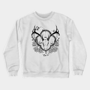 Deer Skull Floral 2 Crewneck Sweatshirt